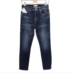 Redone High Rise Crop Midnightbl New With Tags Size 27